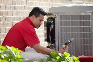 Contractor providing air conditioning repair