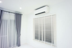 Ductless mini-split installed in bedroom